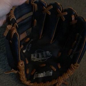 Franklin Black and Brown Baseball Glove youth